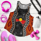 Aboriginal Women's Racerback Tank - Australia Indigenous Map - Vibe Hoodie