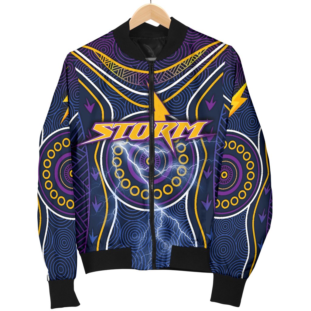 melbourne-bomber-jacket-for-women-lightning-storm-indigenous