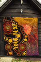 custom-text-aboriginal-premium-quilt-australia-indigenous-flag-circle-dot-painting-art-golden