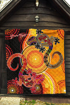 aboriginal-personalised-premium-quilt-couple-aboriginal-lizards
