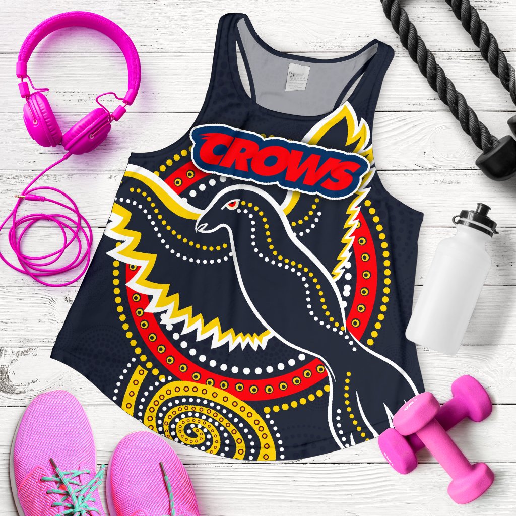 Adelaide Woman Racerback Tank Crows Indigenous - Vibe Hoodie
