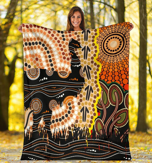 premium-blanket-australian-aboriginal-sun-and-emu