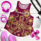 Queensland Women Racerback Tank Maroons Indigenous - Vibe Hoodie