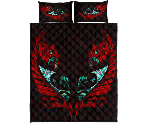 new-zealand-quilt-bed-set-manaia-paua-fern-wing-red