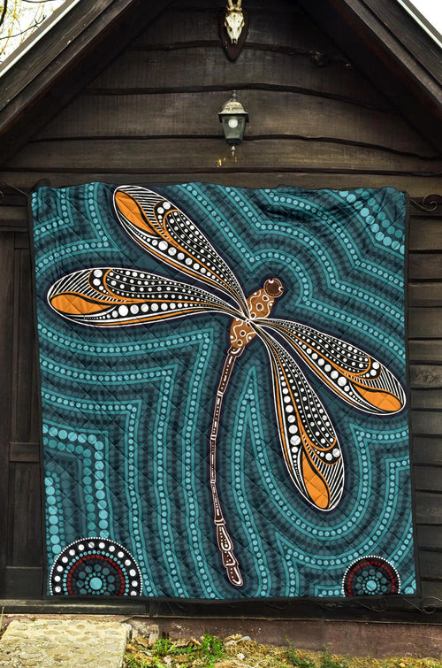 aboriginal-premium-quilt-indigenous-dragonfly