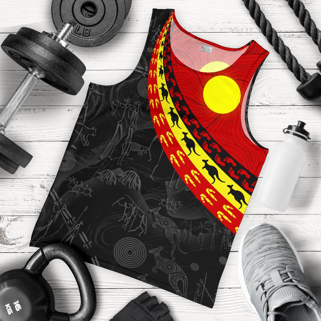 aboriginal-mens-tank-top-indigenous-flag-circle-dot-painting