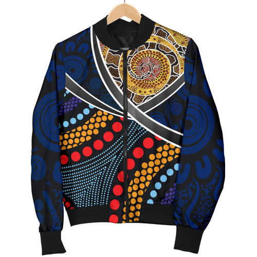 bomber-jacket-aboriginal-dot-panting-art-with-snake