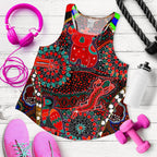 Racerback Tanks- Aboriginal Animal & Dot Acrylic Paint - Vibe Hoodie
