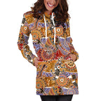 aboriginal-hoodie-dress-koala-kangaroo-patterns-australian-animals