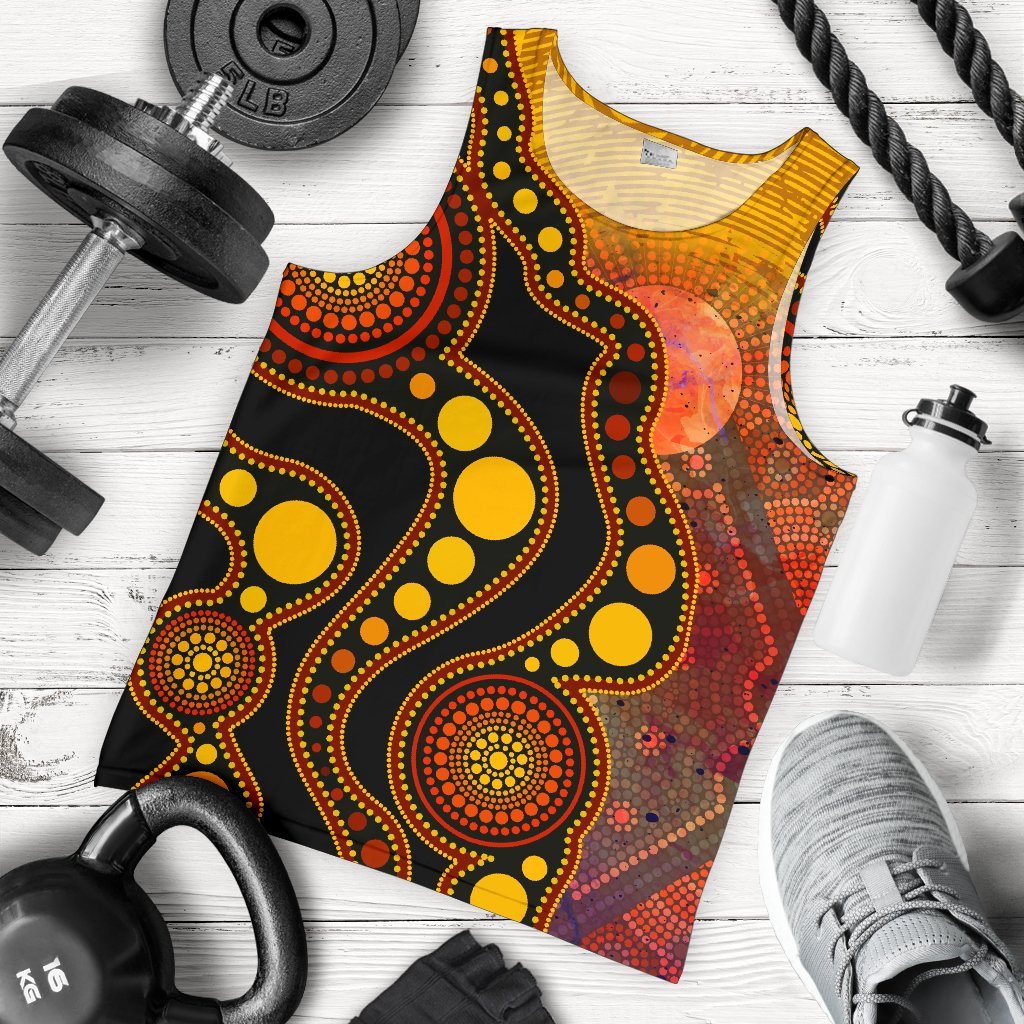 aboriginal-mens-tank-top-australia-indigenous-flag-circle-dot-painting-art-golden