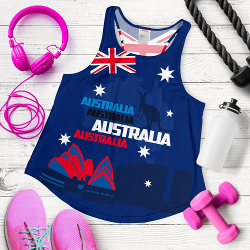Racerback Tank - Sydney Opera Tank Top Aus Flag - Women - Vibe Hoodie