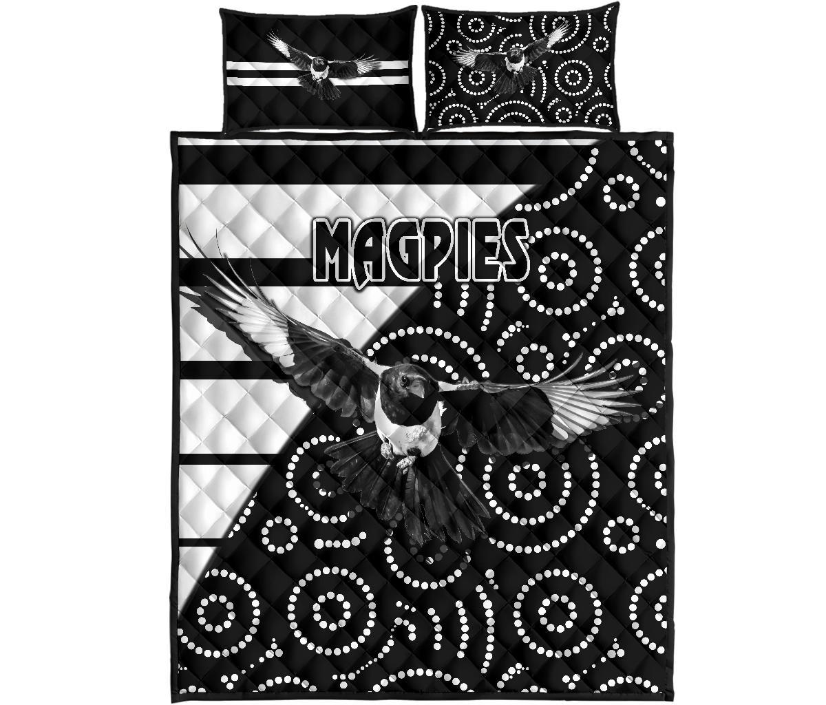 western-suburbs-magpies-quilt-bed-set-simple-indigenous