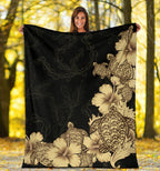 hibiscus-plumeria-golden-turtle-premium-blanket