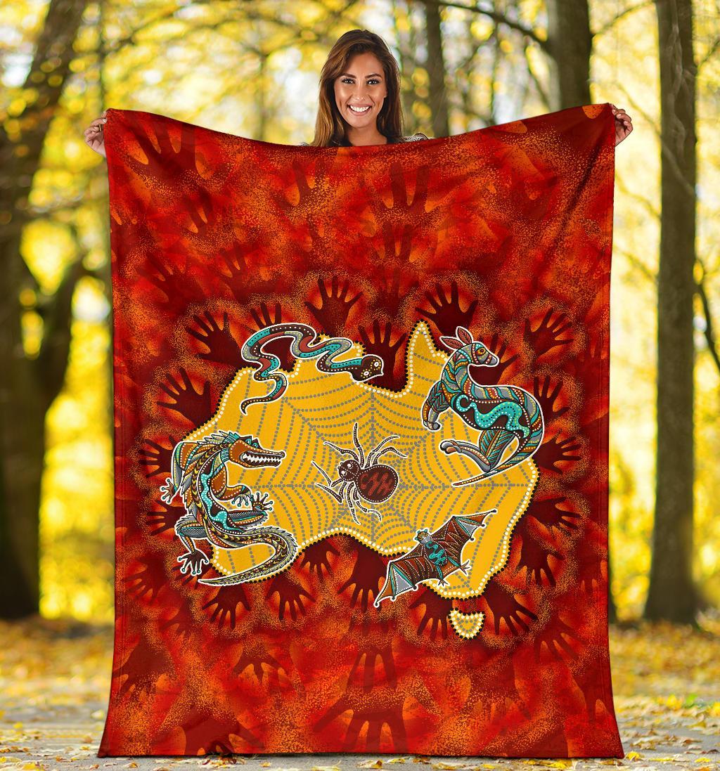 aboriginal-premium-blanket-australia-map-hand-patterns-spider-web
