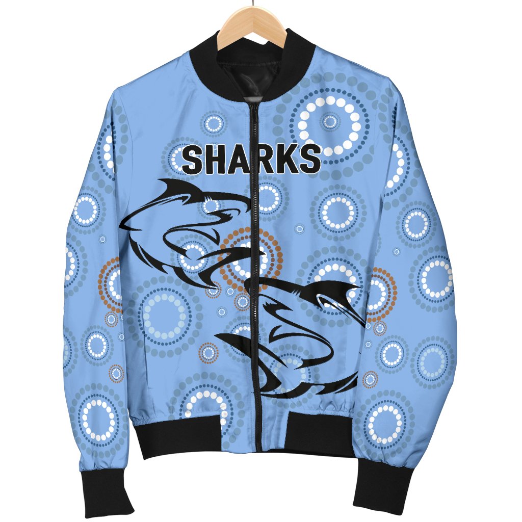 cronulla-womens-bomber-jacket-sharks-unique-indigenous
