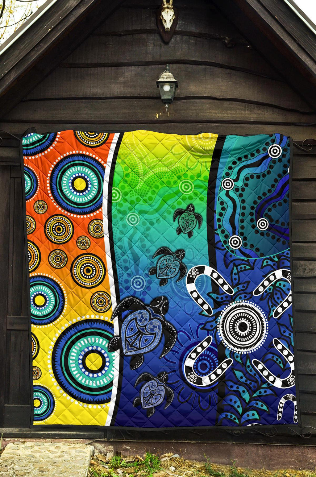aboriginal-premium-quilt-indigenous-turtle-dot-painting-art