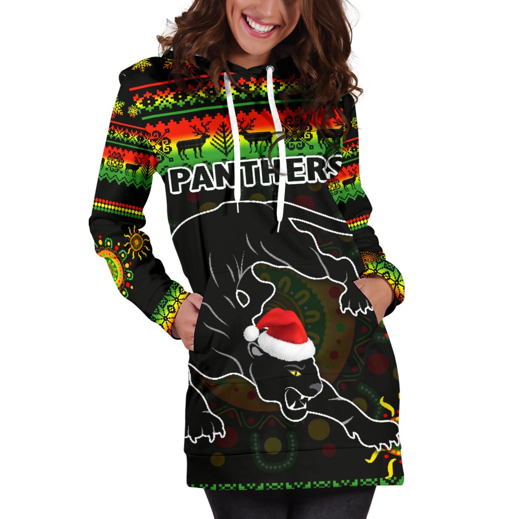 penrith-panthers-christmas-womens-hoodie-dress-indigenous