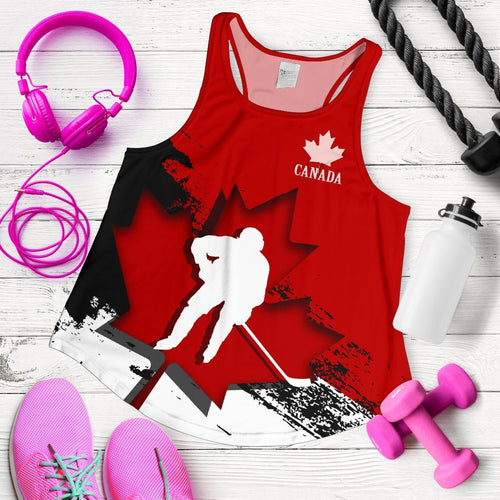 Canada Racerback Tank - Maple Leaf Hockey (Women) - Vibe Hoodie
