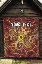 custom-aboriginal-premium-quilt-indigenous-lizard-dot-painting-art
