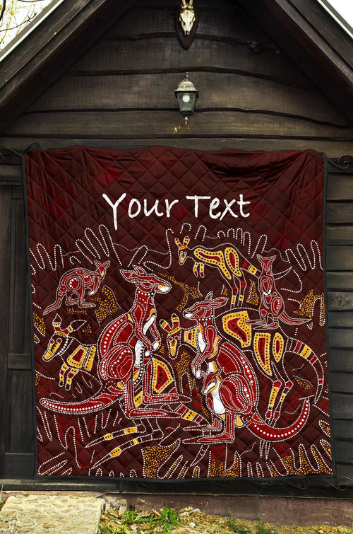 custom-aboriginal-premium-quilt-kangaroo-family-with-hand-art