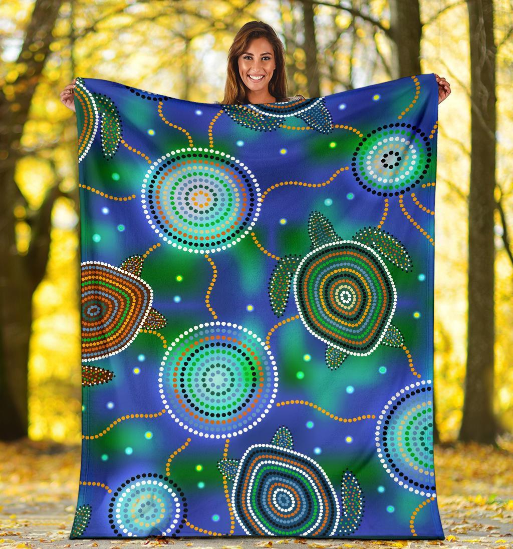 aboriginal-premium-blanket-indigenous-turtle-dreaming