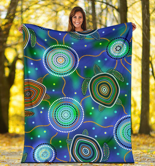 aboriginal-premium-blanket-indigenous-turtle-dreaming