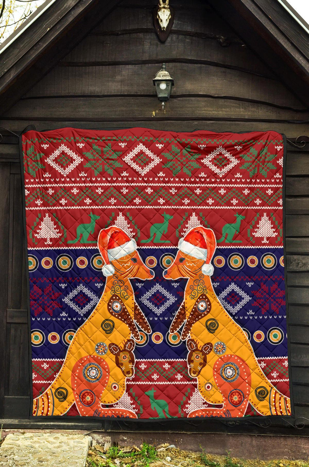 christmas-premium-quilt-mother-kangaroo-in-christmas