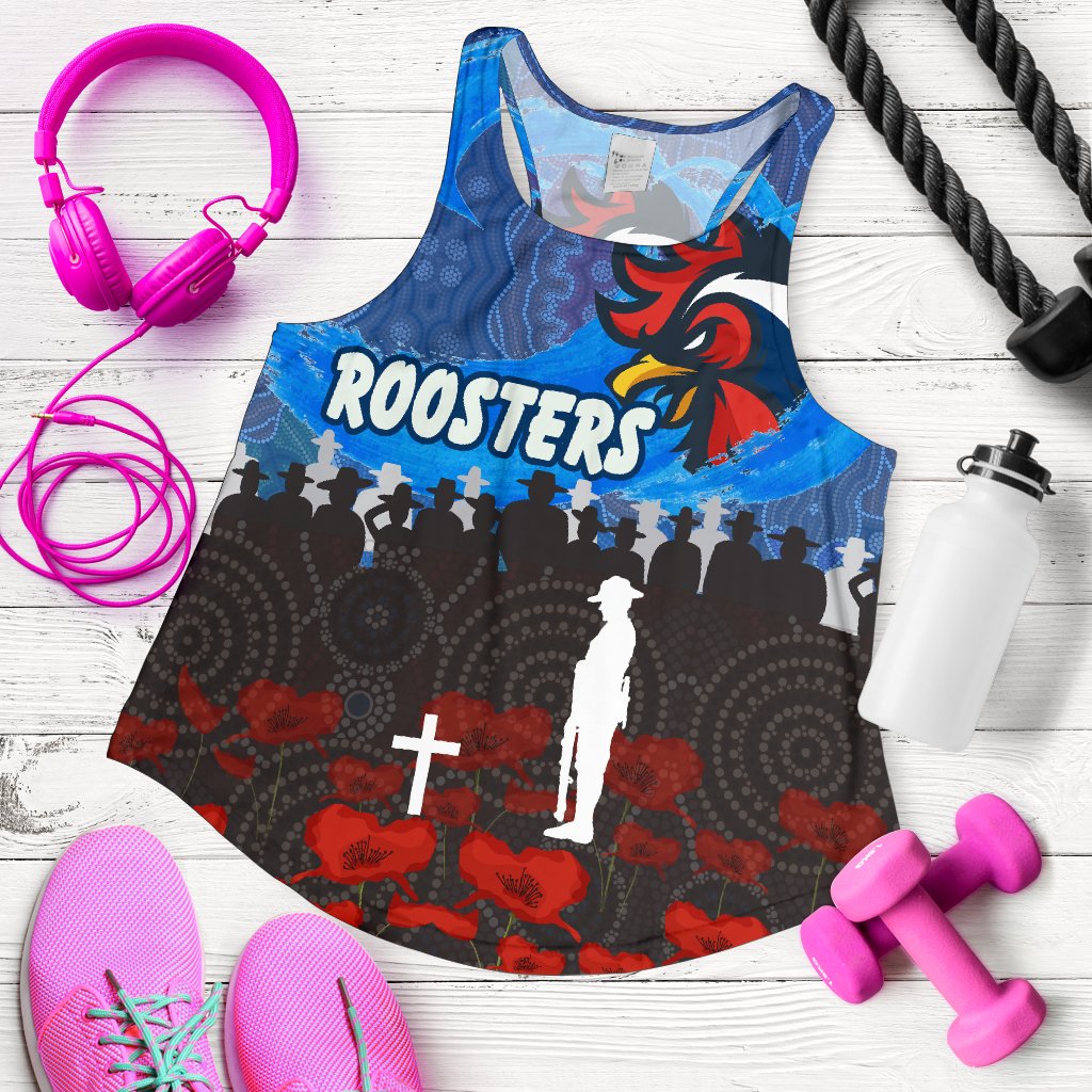 Sydney Roosters Aboriginal Women Racerback Tank Prairie Style - Vibe Hoodie