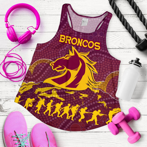 Brisbane Broncos Women Racerback Tank Anzac Day Country Style - Vibe Hoodie
