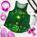 Patrick's Day Women Racerback Tank Shamrock Vibes - Vibe Hoodie