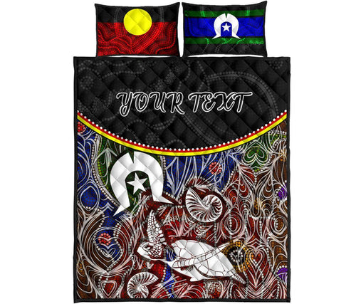 personalised-quilt-bed-set-aboriginal-dot-in-naidoc-week-style