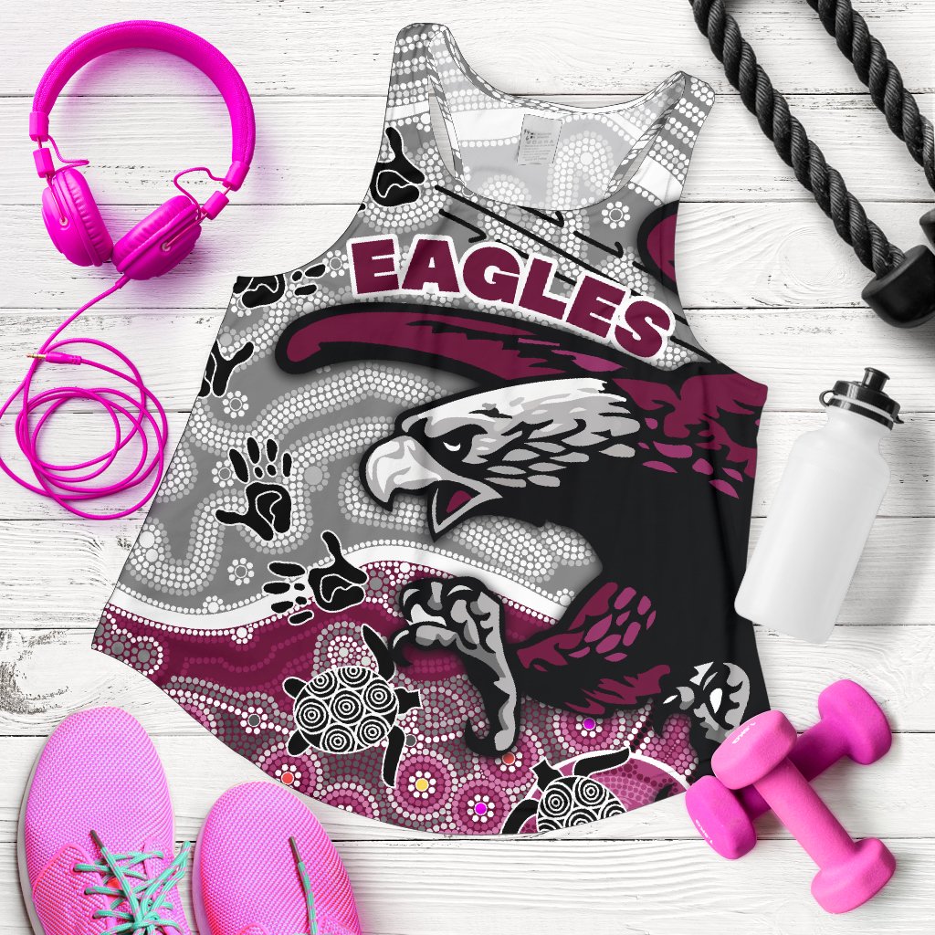 (Custom Personalised) Sea Eagles Women's Racerback Tank Aboriginal style - Vibe Hoodie