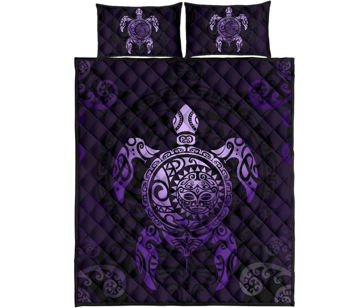 maori-turtle-quilt-bed-set-purple