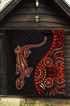 aboriginal-premium-quilt-aboriginal-lizard-with-dot-painting-pattern