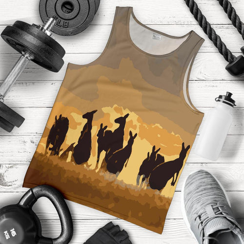 men-tank-top-kangaroo-mens-tank-family-sunset-painting-ver02a