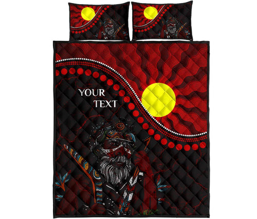 custom-aboriginal-quilt-bed-set-indigenous-people-and-sun