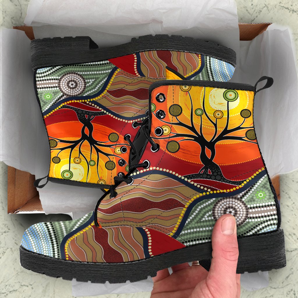 leather-boots-australian-aboriginal-tree