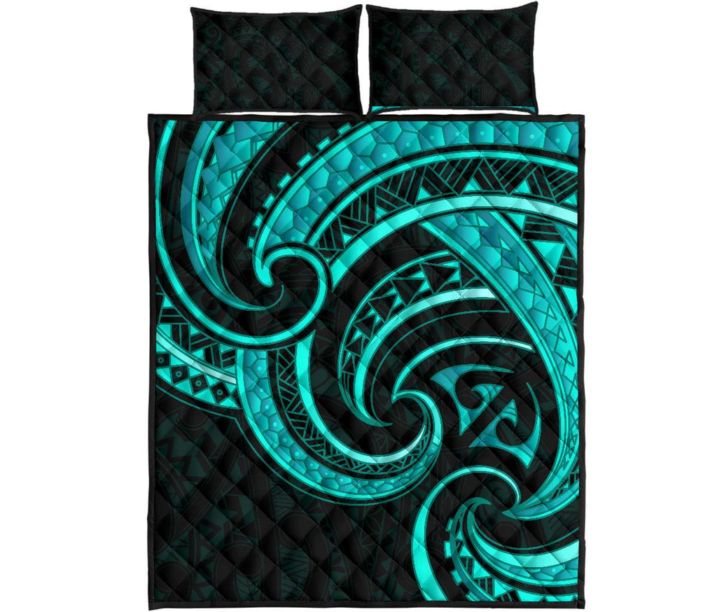 new-zealand-maori-mangopare-quilt-bed-set-polynesian-turquoise