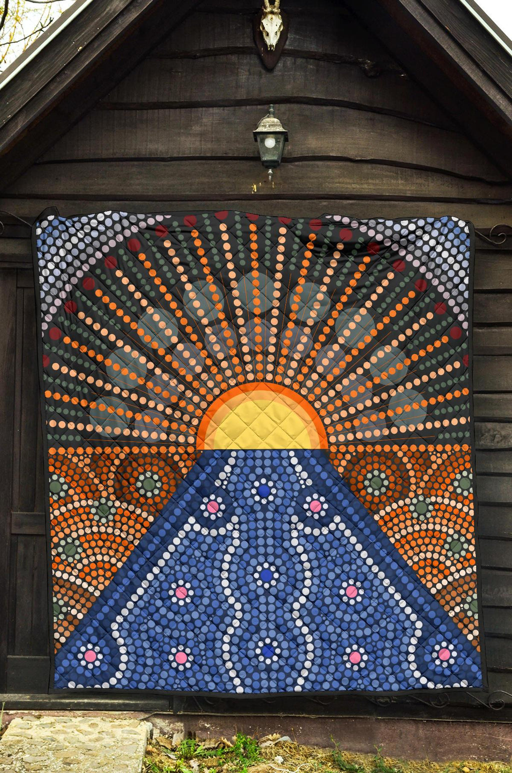 aboriginal-premium-quilt-australia-sunrise-dot-painting-art