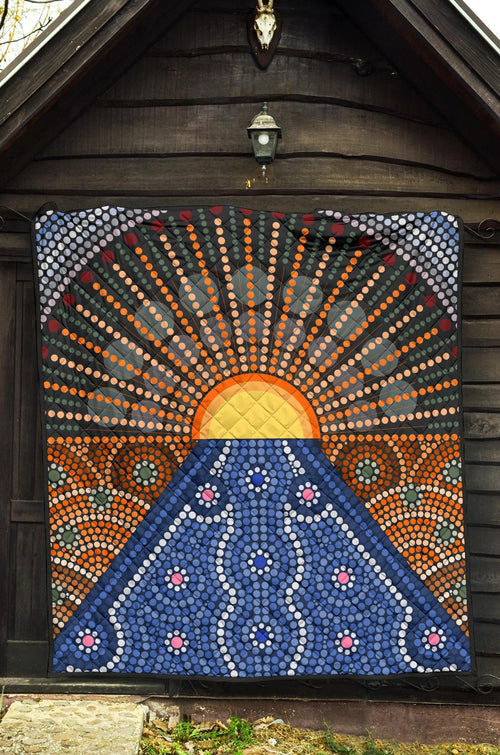 aboriginal-premium-quilt-australia-sunrise-dot-painting-art