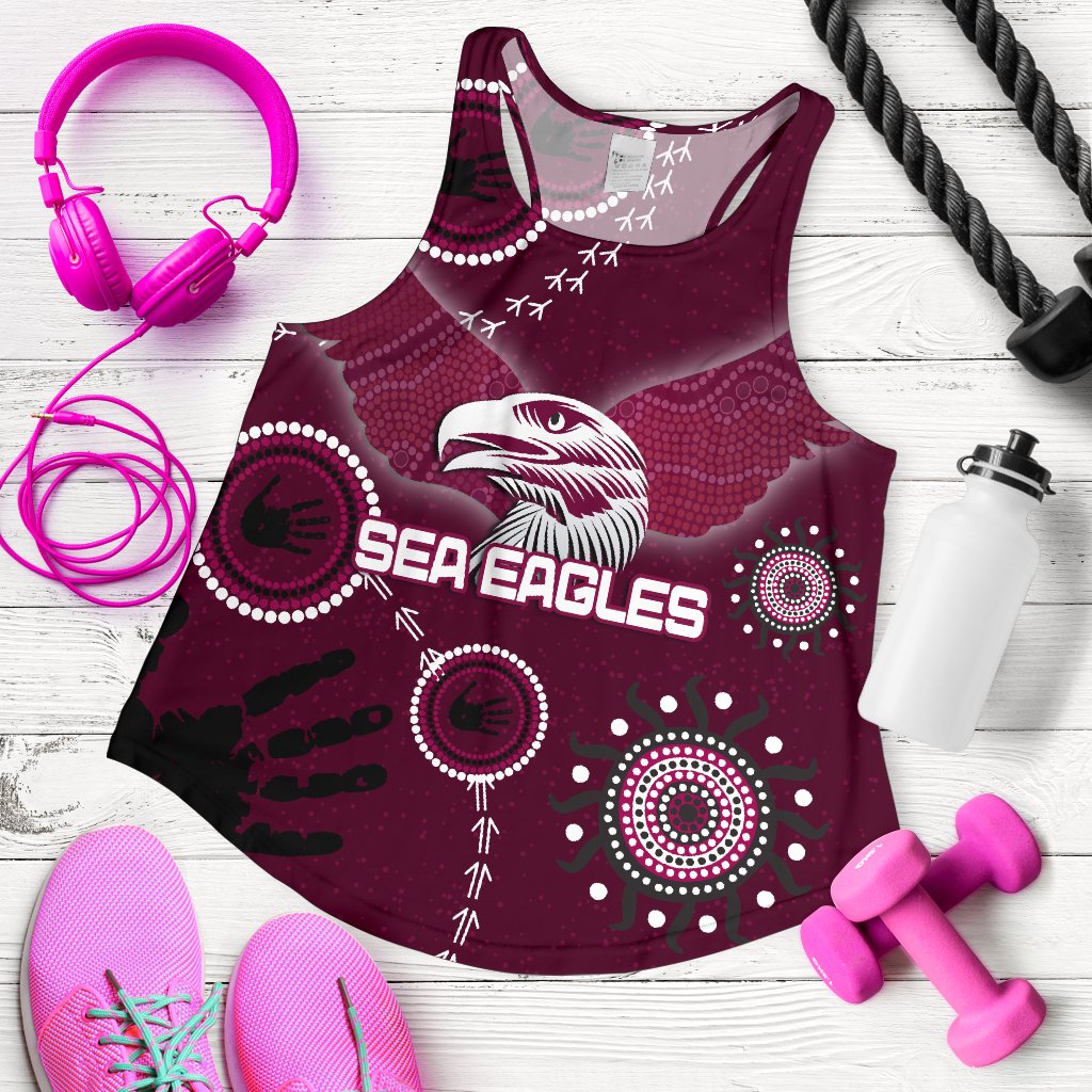 Sea Eagles Women Racerback Tank Indigenous Country Style - Vibe Hoodie