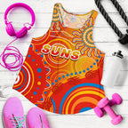 Suns Women Racerback Tank Sun Indigenous Gold Coast - Vibe Hoodie