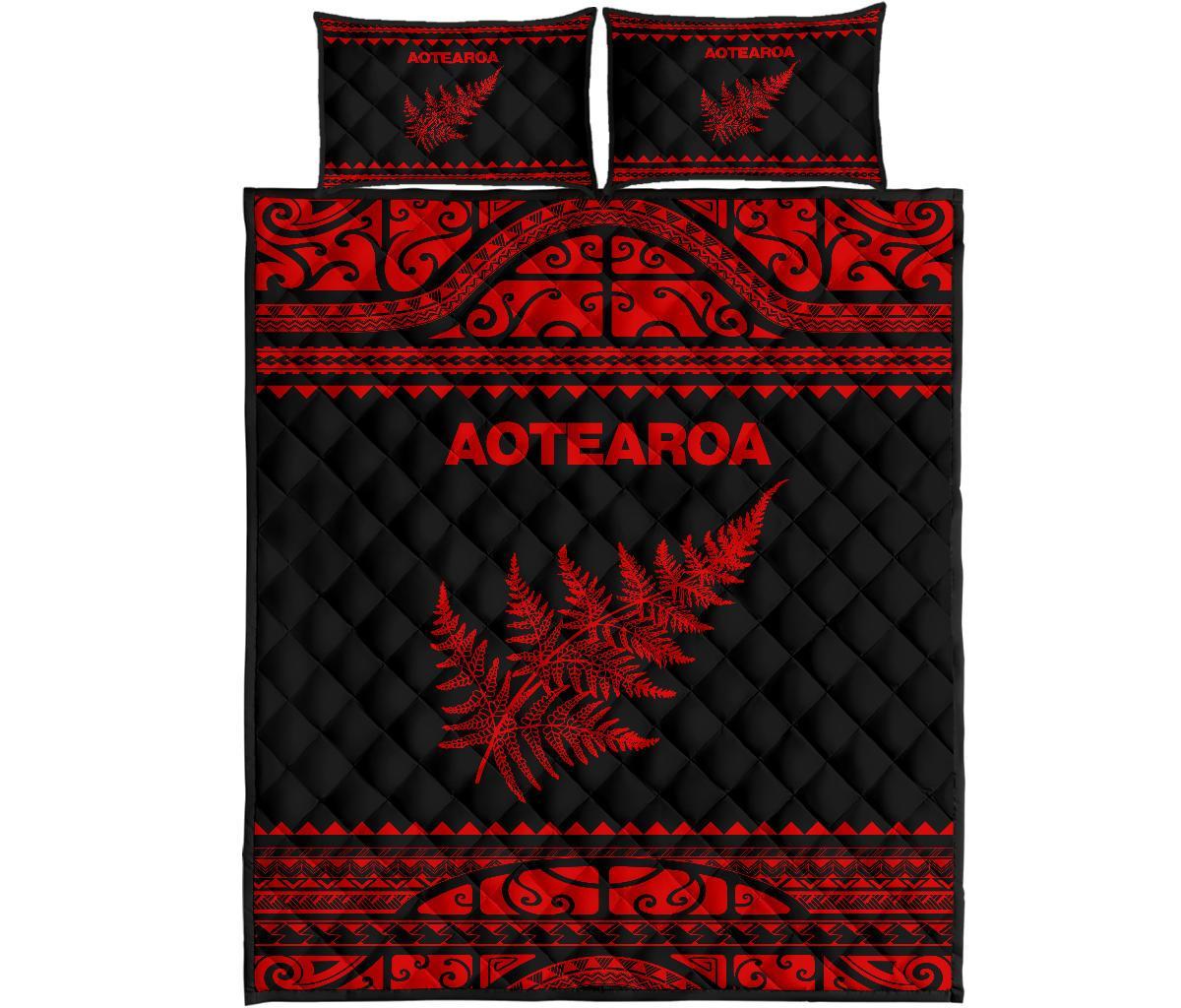 aotearoa-new-zealand-maori-quilt-bed-set-silver-fern-red