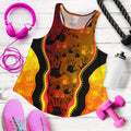 Racerback Tank - Aboriginal Patterns Tank Top Golden Style - Women - Vibe Hoodie
