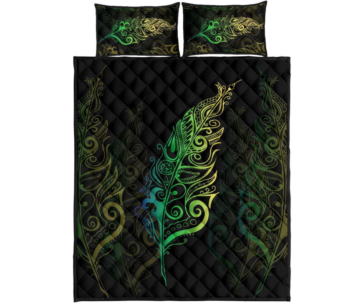 light-silver-fern-new-zealand-quilt-bed-set-green