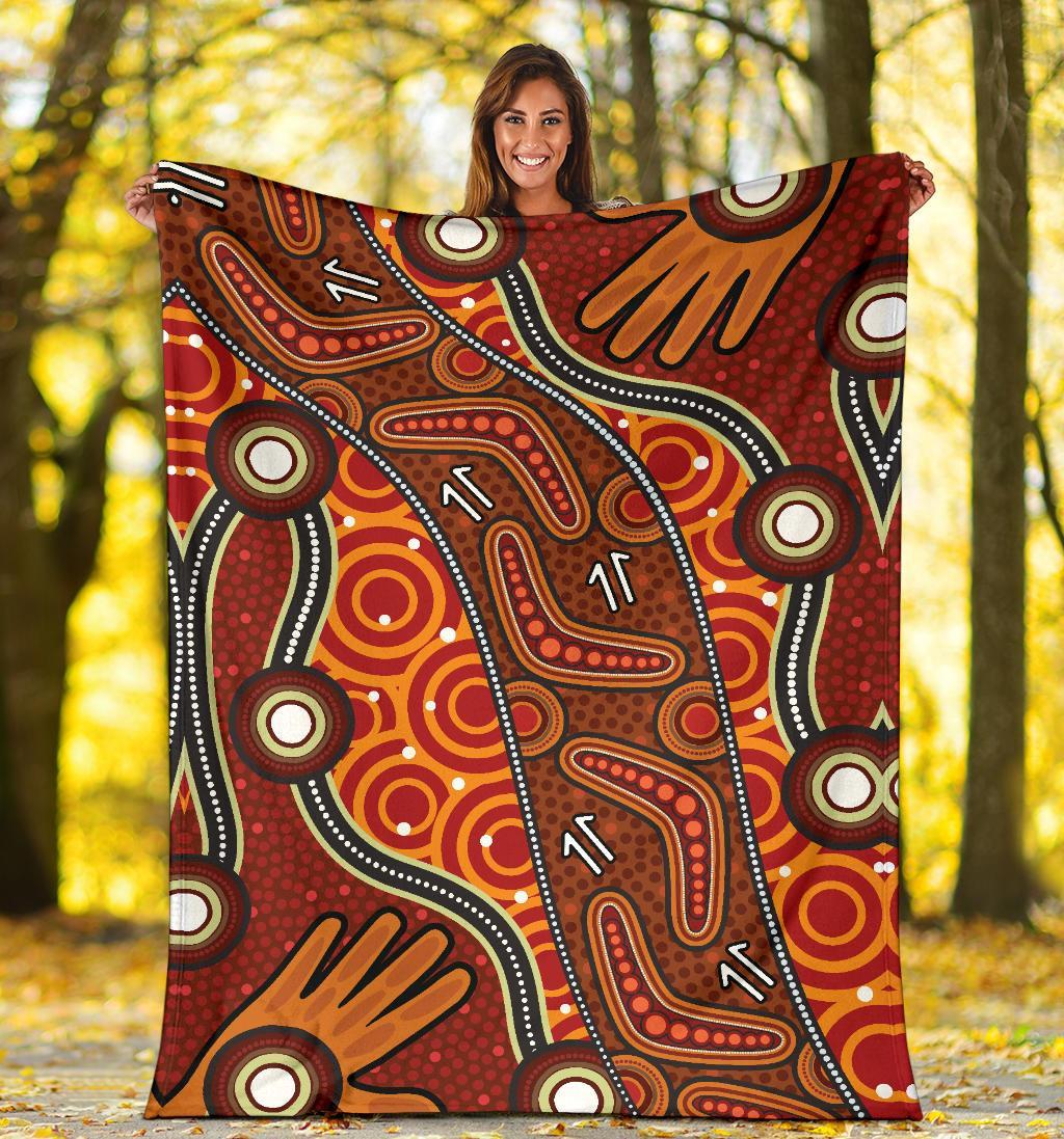 aboriginal-preium-blanket-indegenous-dot-painting-art