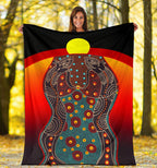 premium-blanket-aboriginal-sublimation-dot-pattern-style-red