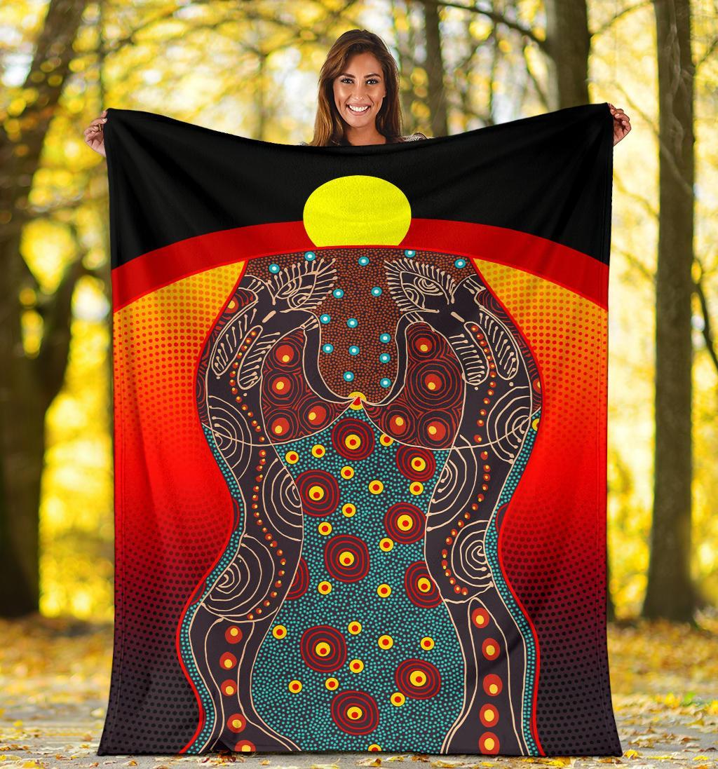 premium-blanket-aboriginal-sublimation-dot-pattern-style-red