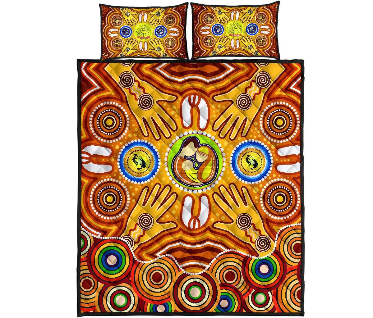 quilt-bed-sets-aboriginal-family-with-dot-painting-art