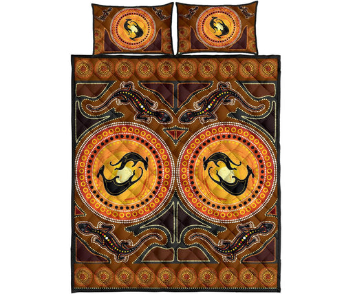 aboriginal-quilt-cover-set-lizard-kangaroo-dot-patterns